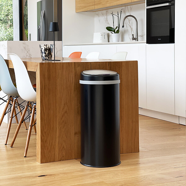 KITCHEN MOVE - Poubelle automatique inox SOHO noir 42L - large