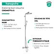 HANSGROHE - Colonne de douche avec mitigeur thermostatique bain/douche Showerpipe CROMETTA S240 - Chromé - vignette