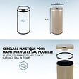 KITCHEN MOVE - Poubelle automatique inox SOHO taupe 42L - vignette