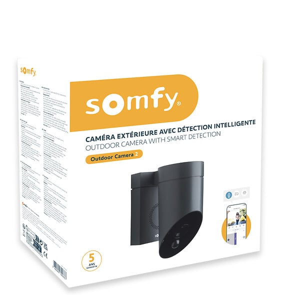 SOMFY - Caméra extérieure Outdoor 2 - Grise - Full HD - large