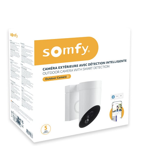 SOMFY - Caméra de surveillance extérieure intelligente - Blanche - Full HD 1080p - large