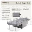 TECTAKE - Fauteuil de relaxation PONTO 4-en-1 réglable sur 6 positions gris - vignette