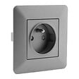 ZENITECH - Lot de 5 prises Artezo affleurantes 2P+T 16A  titanium - Zenitech - vignette