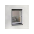 VOLET-MOUSTIQUAIRE - Moustiquaire fixe alu 150 cm x 150 cm, coloris gris - vignette