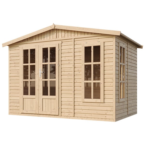 TIMBELA - Cabane en bois avec plancher - l332xP222xH232cm/6m2 - M334FB - large