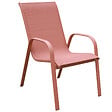 HAPPY GARDEN - Lot de 6 chaises MARBELLA en textilène terracotta - aluminium terracotta - vignette