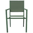 HAPPY GARDEN - Lot de 10 chaises en aluminium vert sauge - textilène vert sauge - vignette