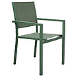 HAPPY GARDEN - Lot de 4 chaises en aluminium vert sauge - textilène vert sauge - vignette