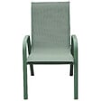 HAPPY GARDEN - Lot de 4 chaises MARBELLA en textilène vert sauge - aluminium vert sauge - vignette