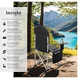 TECTAKE - Chaise de camping rembourrée pliable MTX noir - vignette