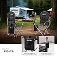 TECTAKE - Chaise de camping rembourrée pliable MTX noir - vignette