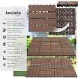 TECTAKE - Lot de dalles de terrasse TEGULAS en WPC aspect bois marron - vignette
