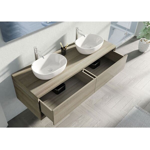 DISTRIBAIN - Meuble de salle de bain SANZA 1600 Scandinave - large