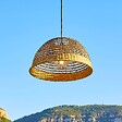 LUMISKY - Suspension Extérieure Herbe Marine Beige D38cm Câble 5m - vignette