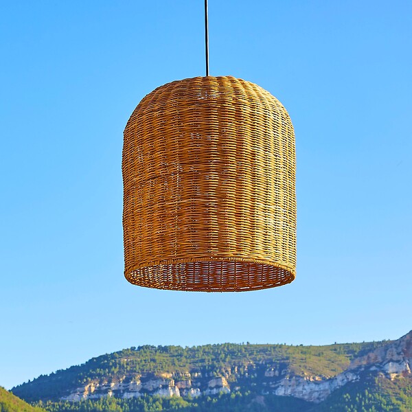 LUMISKY - Suspension GIACOMO Extérieure Rotin Beige H45cm - large