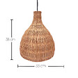 LUMISKY - Suspension Extérieure Rotin Beige H38cm Câble 5m - vignette
