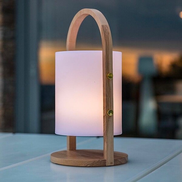 LUMISKY - Lanterne sans fil LED WOODY H37cm - large