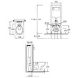 JACOB DELAFON - Pack WC suspendu sans bride Struktura+ bâti-support + plaque blanc + tabouret blanc - vignette