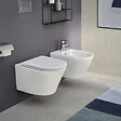 JACOB DELAFON - Pack WC suspendu sans bride Rodin+ avec abattant + bâti support + plaque blanche + tabouret blanc - vignette