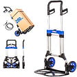 HOSTRÃ–M - Diable pliant Aluminium pour Charge Lourde, Diable pliable Demenagement, Transport matériau, Grandes Roues, Charge Max. 200kg, Garantie 5 ans, Hostrom - vignette