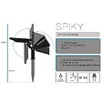 LUMI JARDIN - 2 Spots solaires projecteurs SPIKY Blanc froid 100LM - vignette