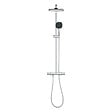 GROHE - Vitalio Comfort 250 Colonne de douche avec mitigeur thermostatique + Douche de tête + Douchette 2 jets, chrome (G26696001) - vignette