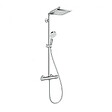 HANSGROHE - Hansgrohe Crometta E 240 1 jet EcoSmart Colonne de douche Showerpipe - vignette
