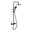 SWISS AQUA TECHNOLOGIES - Swiss Aqua Technologies Aurum colonne de douche avec mitigeur thermostatique + douchette 3 jets + douche de tête, noir mat (SATSSTKEMC) - vignette