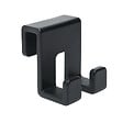 SWISS AQUA TECHNOLOGIES - Double crochet suspendu en acrylique pour écran de douche SAT Walk-In, noir mat (SATWIHACEKPLASTC) - vignette
