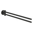 GROHE - Start double porte-serviettes en métal avec fixations cachées, noir mat (G411832430) - vignette