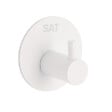 SWISS AQUA TECHNOLOGIES - Patère murale adhésive en acier inoxydable, blanc mat (HACEKNALEP1KB) - vignette