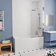 SWISS AQUA TECHNOLOGIES - Swiss Aqua Technologies By Kaldewei 150x70 cm Ensemble baignoire Vivien universelle + Pare baignoire pivotant chrome + pieds (SATVIVI150-SETP1) - vignette