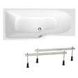 LAGUNA - 160x80 cm Laguna Beata Plus baignoire bain/douche asymétrique avec pieds, acrylique, gauche, blanc (BE1600LPLUS-SET) - vignette