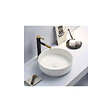 SWISS AQUA TECHNOLOGIES - Swiss Aqua Technologies Set vasque à poser 39x39x12cm sans trop-plein + bonde à écoulement libre Infinitio blanc SetSATINF-blanc - vignette