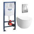 GROHE - Pack WC Bâti + cuvette Sento compacte + plaque de commande chrome (GROHE-SentoCOMPACT) - vignette
