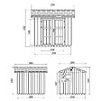 TIMBELA - Abri de Jardin Qualité Premium 5,9 m² - H252x250x294 cm - Construction de Panneaux LP Smartside - Timbela M913A - vignette
