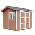 TIMBELA - Abri de Jardin Qualité Premium 5,9 m² - H252x250x294 cm - Construction de Panneaux LP Smartside - Timbela M913A-REDWOOD RED - vignette