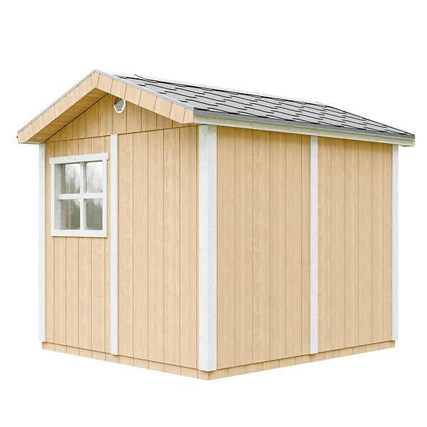 TIMBELA - Abri de Jardin Qualité Premium 5,9 m² - H252x250x294 cm - Construction de Panneaux LP Smartside - Timbela M913-HARVEST HONEY - large
