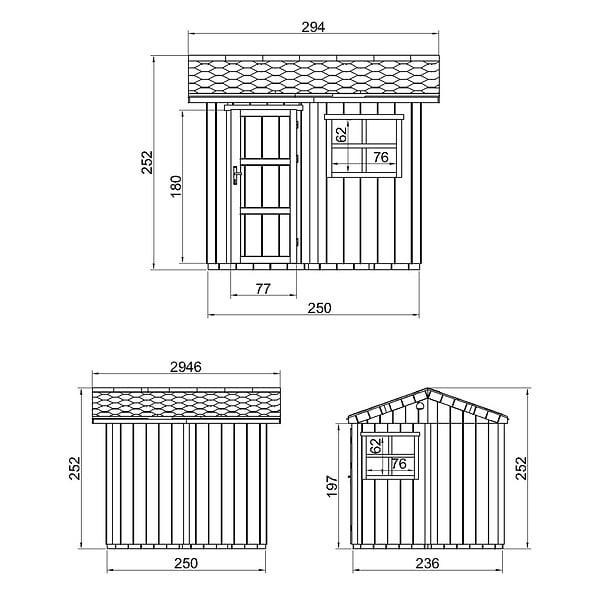 TIMBELA - Abri de Jardin Qualité Premium 5,9 m² - H252x250x294 cm - Construction de Panneaux LP Smartside - Timbela M913-HARVEST HONEY - large
