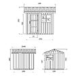 TIMBELA - Abri de Jardin Qualité Premium 5,9 m² - H252x250x294 cm - Construction de Panneaux LP Smartside - Timbela M913-REDWOOD RED - vignette