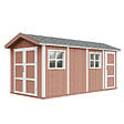 TIMBELA - Abri de Jardin Qualité Premium 11,47 m² - H252x250x530 cm - Construction de Panneaux LP Smartside - Timbela M915C-REDWOOD RED - vignette