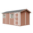 TIMBELA - Abri de Jardin Qualité Premium 11,47 m² - H252x250x530 cm - Construction de Panneaux LP Smartside - Timbela M915C-REDWOOD RED - vignette
