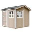 TIMBELA - Abri de Jardin Qualité Premium 5,9 m² - H252x250x294 cm - Construction de Panneaux LP Smartside - Timbela M913-TERRA BROWN - vignette