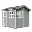 TIMBELA - Abri de Jardin Qualité Premium 5,9 m² - H252x250x294 cm - Construction de Panneaux LP Smartside -  Timbela M913-CAVERN STEEL - vignette