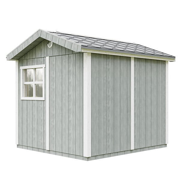 TIMBELA - Abri de Jardin Qualité Premium 5,9 m² - H252x250x294 cm - Construction de Panneaux LP Smartside -  Timbela M913-CAVERN STEEL - large