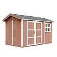 TIMBELA - Abri de Jardin Qualité Premium 8,68 m² - H252x250x412 cm - Construction de Panneaux LP Smartside - Timbela M914A-REDWOOD RED - vignette