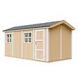 TIMBELA - Abri de Jardin Qualité Premium 11,47 m² - H252x250x530 cm - Construction de Panneaux LP Smartside - Timbela M915C-HARVEST HONEY - vignette