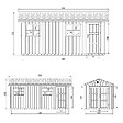 TIMBELA - Abri de Jardin Qualité Premium 11,47 m² - H252x250x530 cm - Construction de Panneaux LP Smartside - Timbela M915C-HARVEST HONEY - vignette