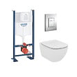 GROHE - Pack WC Ideal Standard Tesi Aquablade sans bride + Rapid SL autoportant NF + plaque Skate Cosmo chrome (ProjectTesi-1-SP) - vignette