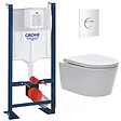 SWISS AQUA TECHNOLOGIES - Swiss Aqua Technologies Pack WC Rapid SL autoportant + WC sans bride SAT, fixations cachées + Plaque Nova - vignette